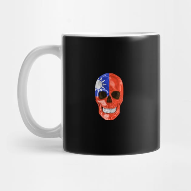 Taiwan Flag Skull - Gift for Taiwanese With Roots From Taiwan by Country Flags
